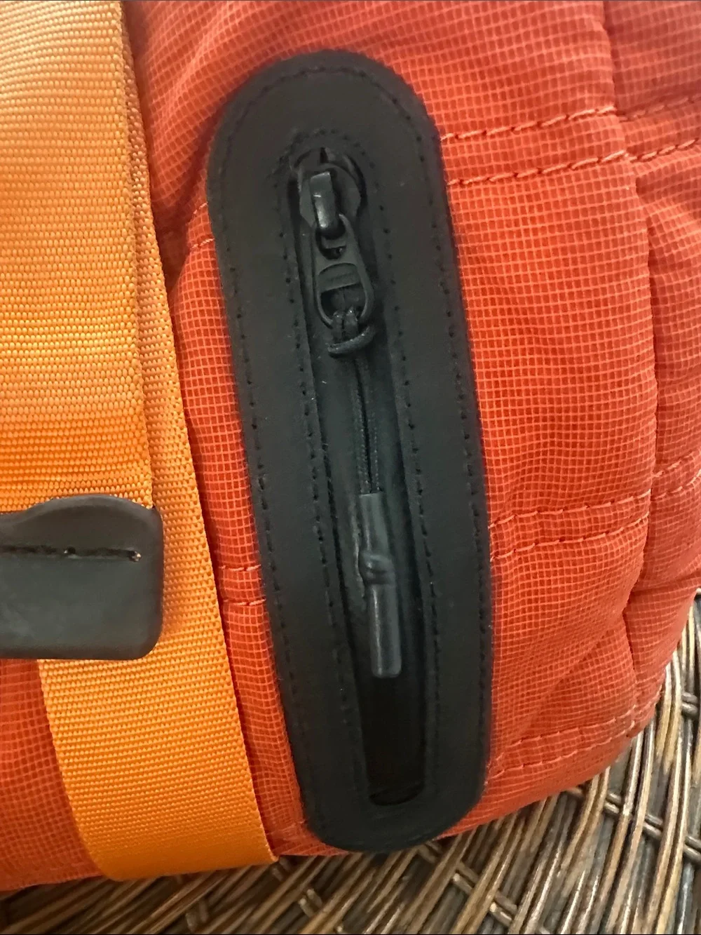 lululemon athletica Orange Quilted Duffel with Bright Straps